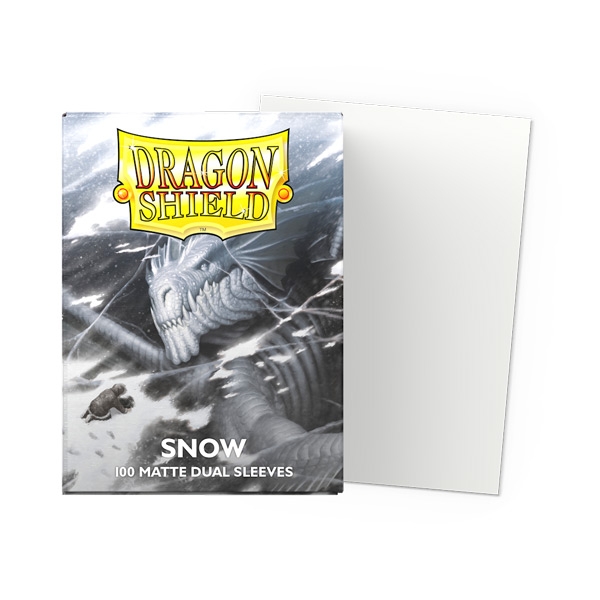 Dragon-Shield-dual-matte-snow-standard-size-100-Sleeves